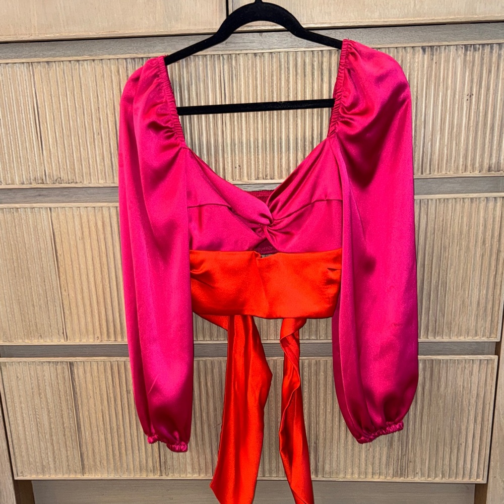 Bershka Pink and Orange Blouse